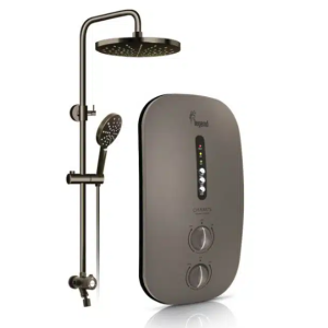 Legend Gun Metal Instant Water Heater With Rain Shower Set CHAMPS
