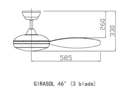 Sale! 3Blade / 6Blade 46in DC Motor Extremely Bright 36W LED Ceiling Fan Girasol Fanco