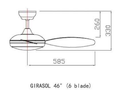 Sale! 3Blade / 6Blade 46in DC Motor Extremely Bright 36W LED Ceiling Fan Girasol Fanco