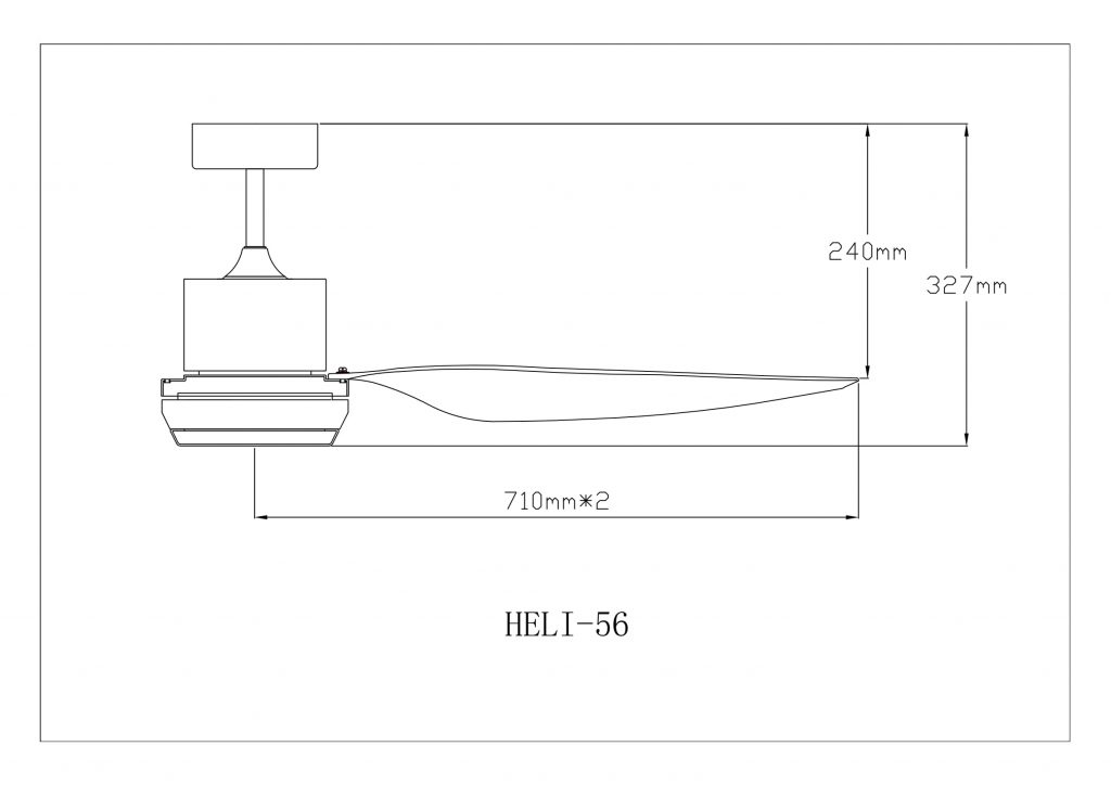 6Blade 56in DC Motor LED Ceiling Fan Heli Fanco