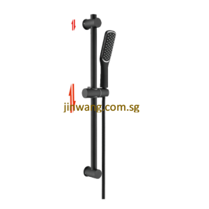 🇩🇪 Stainless Steel Matte Black Hand Shower Set With Bar JWS03H12BK