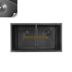 316 STAINLESS STEEL NANO HONEYCOMB TECHNOLOGY Black Kitchen Sink 800x450x220mm JWVR316KS80DBBK