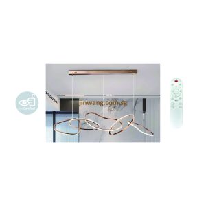Stainless Steel LED Hanging Light With Remote Control Gold / Rose Gold 1200mm LMNMD3697