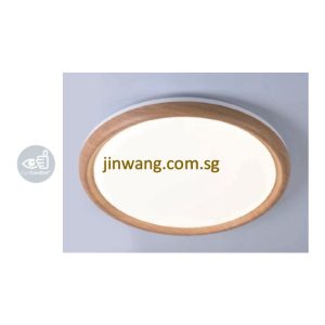 LED Ceiling Light 24W LMN3832RD White + Light Wood