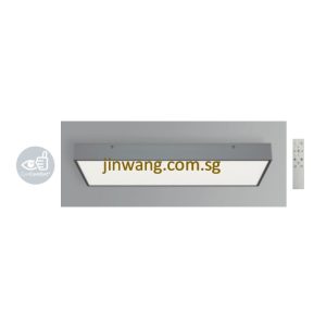 LED Ceiling Light with Remote Control LMN2801SQ Brushed Grey 48W RGB