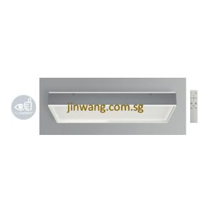 LED Ceiling Light with Remote Control LMN2802SQ Brushed Grey 48W RGB