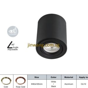 Spotlight with GU10 Holder LMN712RD Black