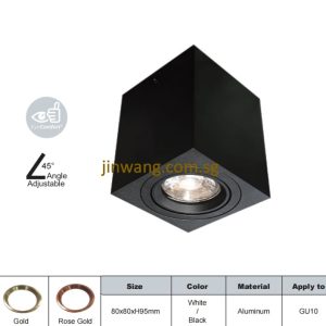 Spotlight with GU10 Holder LMN712 Black