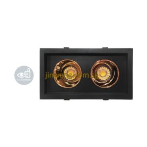 Double Downlight with GU10 Holder LMN967 Black Rose Gold