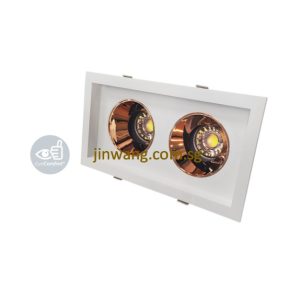 Double Downlight with GU10 Holder LMN967 White Rose Gold