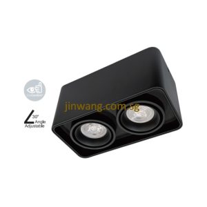 Double Spotlight with GU10 Holder LMN718 Black