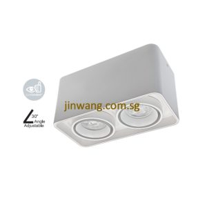Double Spotlight with GU10 Holder LMN718 White