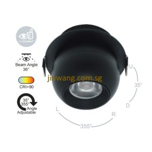 Downlight Spotlight 8W RGB LMN771 Black