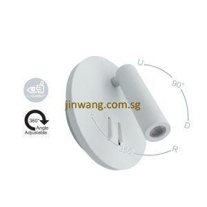 Round Wall Light with Switch ON/OFF LMNMB233 White
