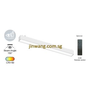 Magnetic Slim Linear Track Light 10W/20W/30W RGB with Remote Control LMNLT26F White
