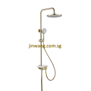 🇩🇪 On-Site 2yrs Warranty On Cartridge Matte Gold With White Tempered Glass Rain Shower Set JW9126CG
