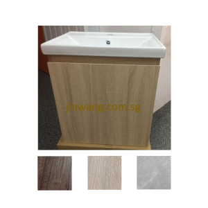Waterproof PVC Basin Cabinet Light Wood / Dark Wood / Sand Beige 500x400mm JWXIE5040