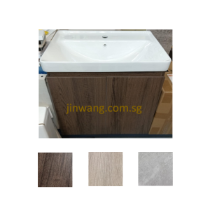 Waterproof PVC Basin Cabinet Light Wood / Dark Wood / Sand Beige 600x400mm JWXIE6040