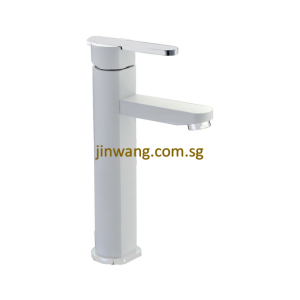 🇩🇪 On-Site 2yrs Warranty On Cartridge White Basin Tall Mixer Tap JW2002WH