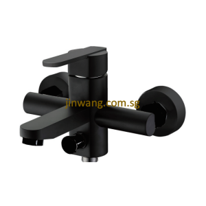 🇩🇪 On-Site 2yrs Warranty On Cartridge Black Bath Shower Mixer Tap With Spout JW2005BK