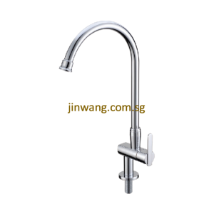 🇩🇪 On-Site 2yrs Warranty On Cartridge Brass Chrome Kitchen Sink Cold Tap JW2013C