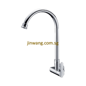 🇩🇪 On-Site 2yrs Warranty On Cartridge Brass Chrome Kitchen Wall Mounted Sink Cold Tap JW2014C
