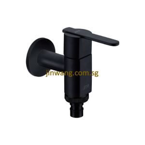 🇩🇪 On-Site 2yrs Warranty On Cartridge Black Wall Mounted Bib Tap For Washing Machine JW2021BK