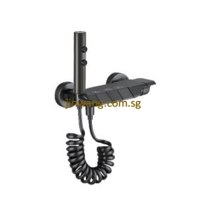 🇩🇪 Piano Series Gun Metal Bath Shower Mixer Set with Sprayer JW9135GM