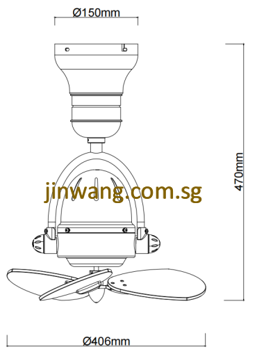 16in DC Motor Corner Ceiling Fan | Corner Wall Fan Dual Fanco