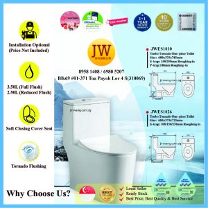 [Climate Voucher] Turbo Tornado Geberit Fitting One-Piece Toilet Bowl JWES