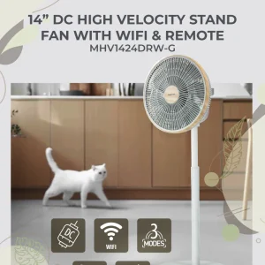 [Climate Voucher] 14in DC Motor High Velocity Stand Fan with WIFI & Remote MHV1424DRW-G Mistral