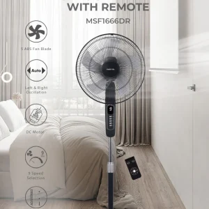 [Climate Voucher] 16in DC Motor Stand Fan With Remote MSF1666DR Mistral