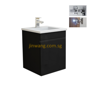 🇩🇪 High Quality SUS304 Stainless Steel Basin Cabinet Black 380x400xH420mm JW354001B