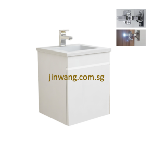 🇩🇪 High Quality SUS304 Stainless Steel Basin Cabinet White 380x400xH420mm JW354002W