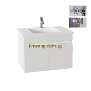 🇩🇪 High Quality SUS304 Stainless Steel Basin Cabinet White 480x420xH420mm JW355002W