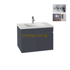 🇩🇪 High Quality SUS304 Stainless Steel Basin Cabinet Gun Metal 480x420xH420mm JW355004GM