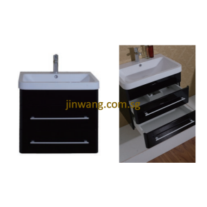 🇩🇪 High Quality SUS304 Stainless Steel Basin Cabinet With Drawer Black 510x410xH480mm JW66001B