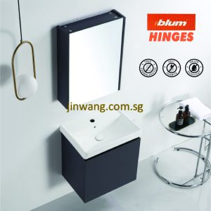Waterproof PVC Basin Cabinet Matte Grey 500x400xH560mm JWVS4127MG