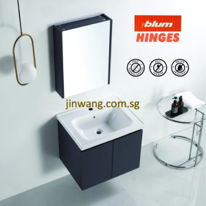 Waterproof PVC Basin Cabinet Matte Grey 600x475xH510mm JWVS4127MG