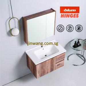 Waterproof PVC Basin Cabinet Wood Gain 800x475xH510mm JWVS4127WG