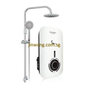 Virgo Ultra Matte White Instant Water Heater With Rain Shower Set