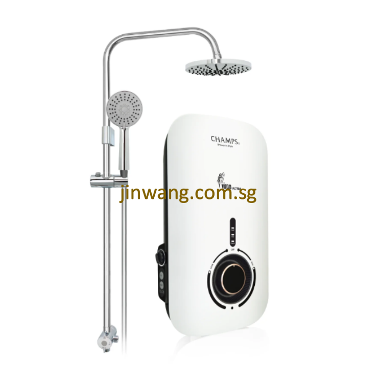 Virgo Ultra Instant Water Heater With Rain Shower Set (White)