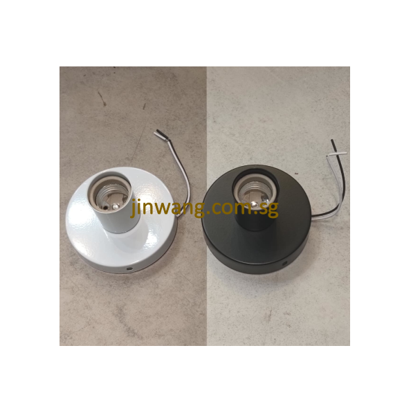 Beacon E27 holder metal BK WH