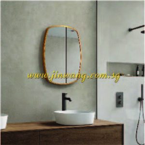 Auminium Gold Frame Mirror Curved-Rectangular Shape 45x60x2.8cm JW68-45603