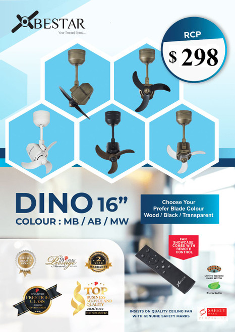 Bestar Dino Corner Fan 16in