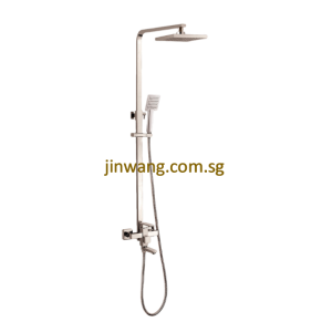 🇩🇪 On-Site 2yrs Warranty On Cartridge SUS304 Brushed Nickel Rain Shower Mixer Set JW5007