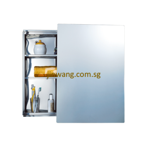 🇩🇪 SUS304 Matte Sliding Mirror Cabinet L460xW130xH560mm JWC11602