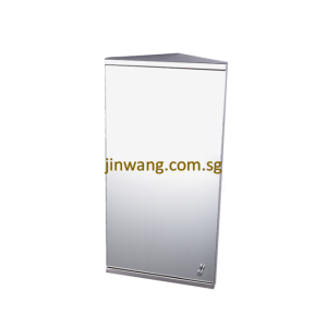 🇩🇪 SUS304 Matte Corner Mirror Cabinet L300xW215xH600mm JWC11605