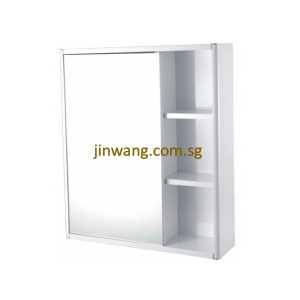 🇩🇪 SUS304 Glitter White Mirror Cabinet L600xW140xH700mm JWC6070