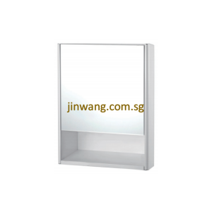 🇩🇪 SUS304 Glitter White Mirror Cabinet L500xW140xH600mm JWC5060